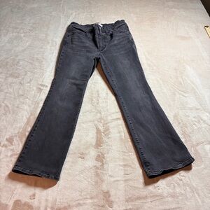 Madewell Mid Rise Kick Out Jeans Charcoal Gray Flare Bootcut Women’s Size 29